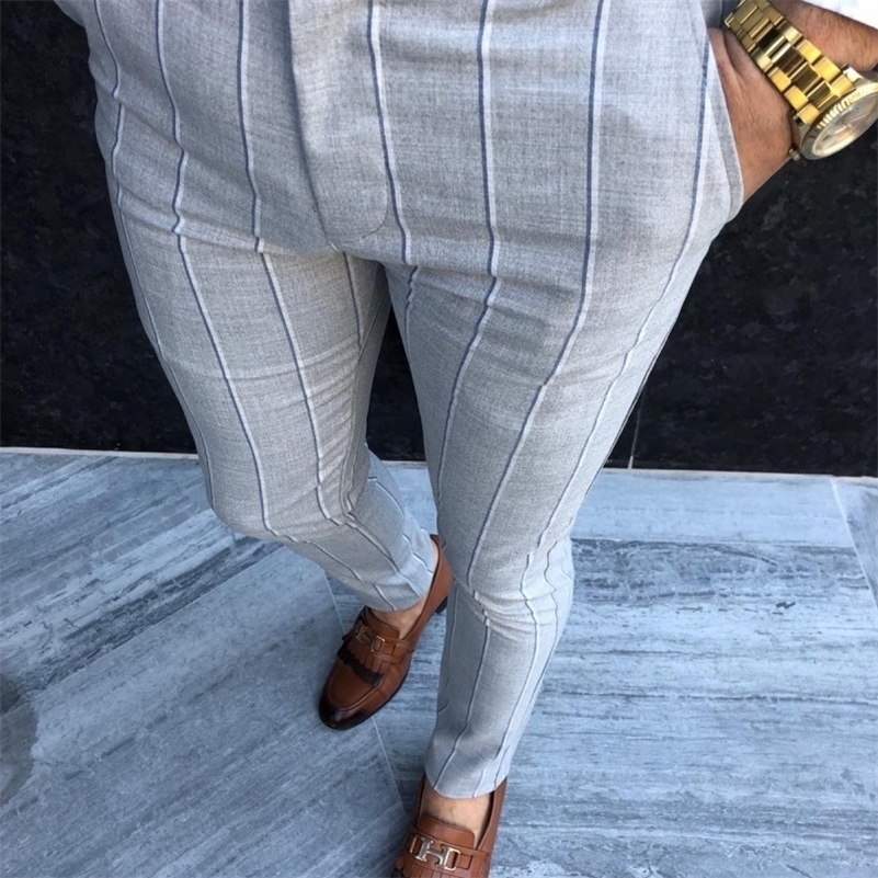 

Peak Men Vintage Plaid Suit Pants Formal Dress Pant Business Casual Slim Pantalon Classic Check Suit Trousers Wedding Party 201106, Beige
