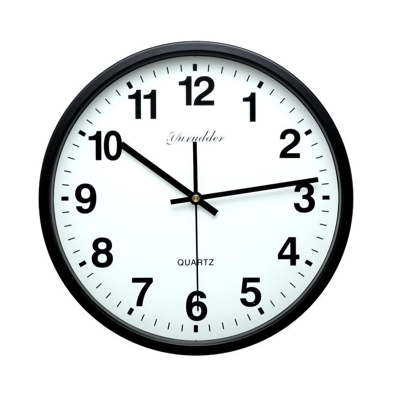 

Newest 12 Inches 0268 Modern Simple Design Fashion High quality Metal Frame Round Big Decorative silent Wall Clock