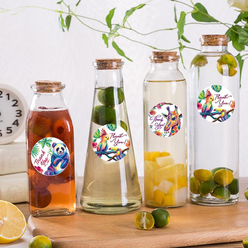 

500Pcs Thank You Stickers Labels Paper Dry Adhesive Sticker Per Roll for Weddings