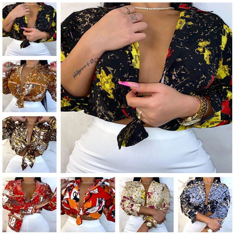 

Fashion Women Blouse Full Letter Print T Shirt Trendy Design Camicia Blouses Long Sleeve Turn-down Collar Shirts Spring Summer Top Clothes, #1 - #9;remark colors u need