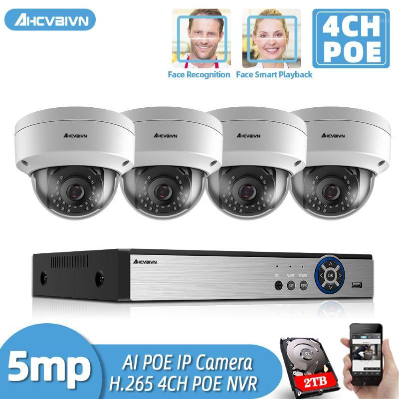 

4CH 8CH POE 5MP 48V NVR System 5MP h.265 Audio Record NVR Camera Kit Outdoor P2P IR CCTV Surveillance Home Security Video Set1