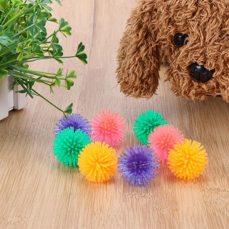 

10Pcs/lot Funny Pet Cat Toys 3.5cm Soft TPR Cat Ball Playing Toy for Kitten Pet Chew Squeeze Color Random Sent