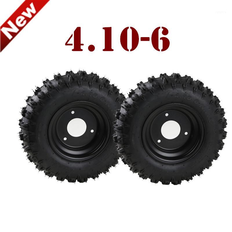 

TDPRO Pair of 4.10-6 Rear Wheel 3.50-6 6" Knobby Tire Tyre + Rim for Mini Go Kart ATV Quad Lawn Mower Snowblower Scooter Tires1