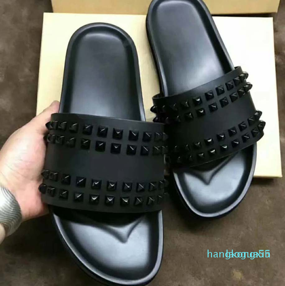 

Hot Sale-High Quality Men Summer Rubber Sandals Beach Slide Fashion Scuffs Slippers Indoor Shoes 023, #1