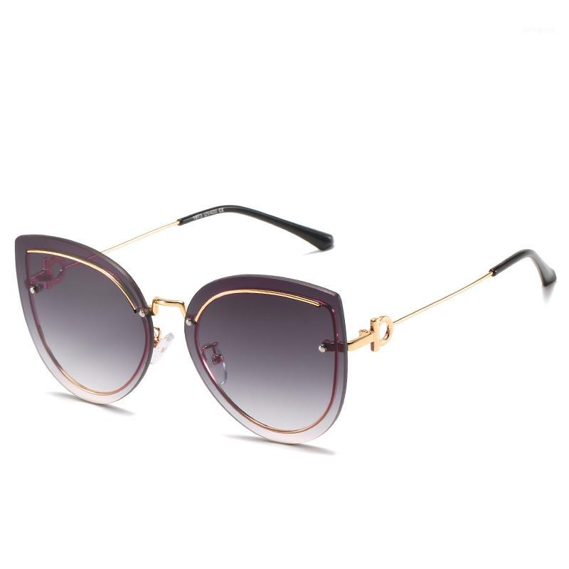 

Sunglasses 2021 Cateye Style Brand Design Plastic Women Uv400 Proctive Decoration Fashion Goggles1