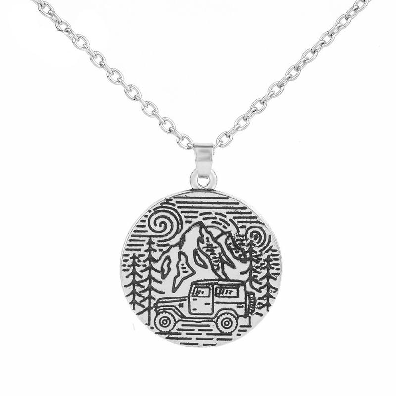 

Pendant Necklaces 10PCS Jeep Off Road Vehicle Traveling In The Forest Car Pendants Adjustable Necklace For Adventurer Man Woman Jewelry Gift