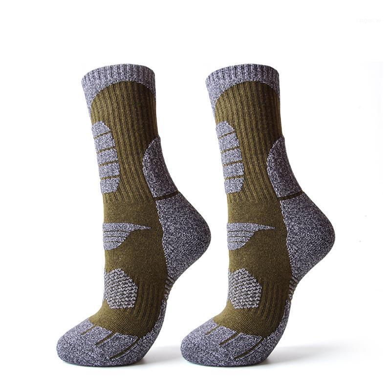 

1 Pair Winter Middle Tube Warm Snowboard Home Mountaineering Absorb Sweat Skiing Socks Breathable Sports Soft Non Slip Thick1, Dark blue