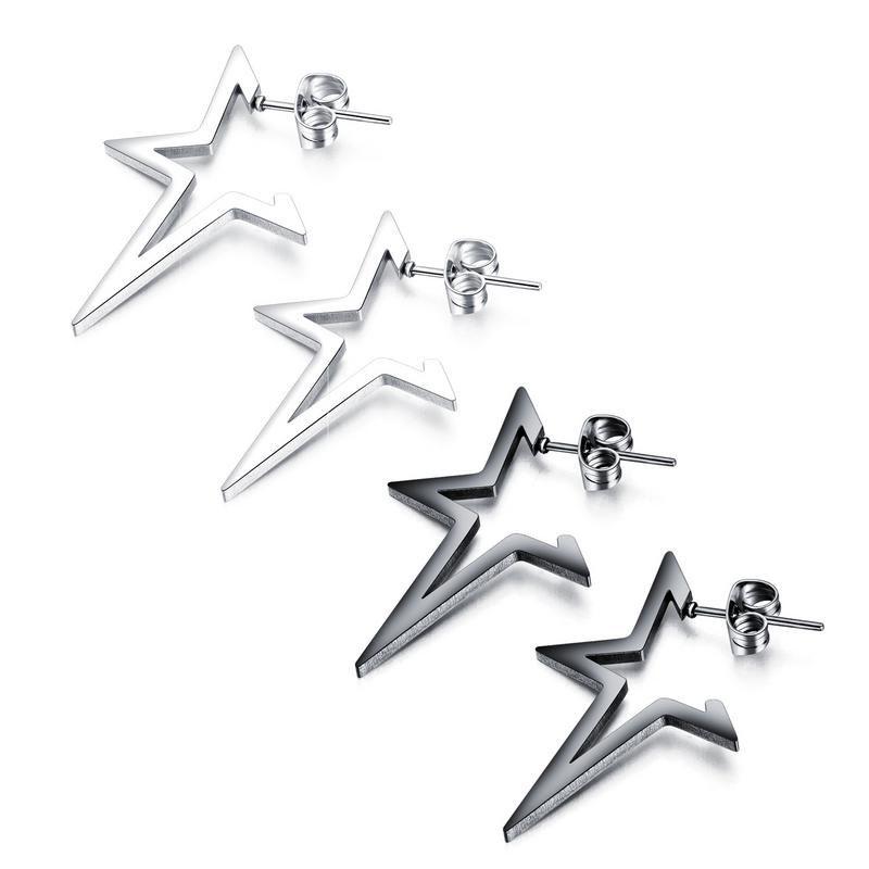 

Korean Open Star Men's Earring Stainless Steel Punk Rock Hip-Hop Dangle Earrings Ear For Party Fashion Jewelry