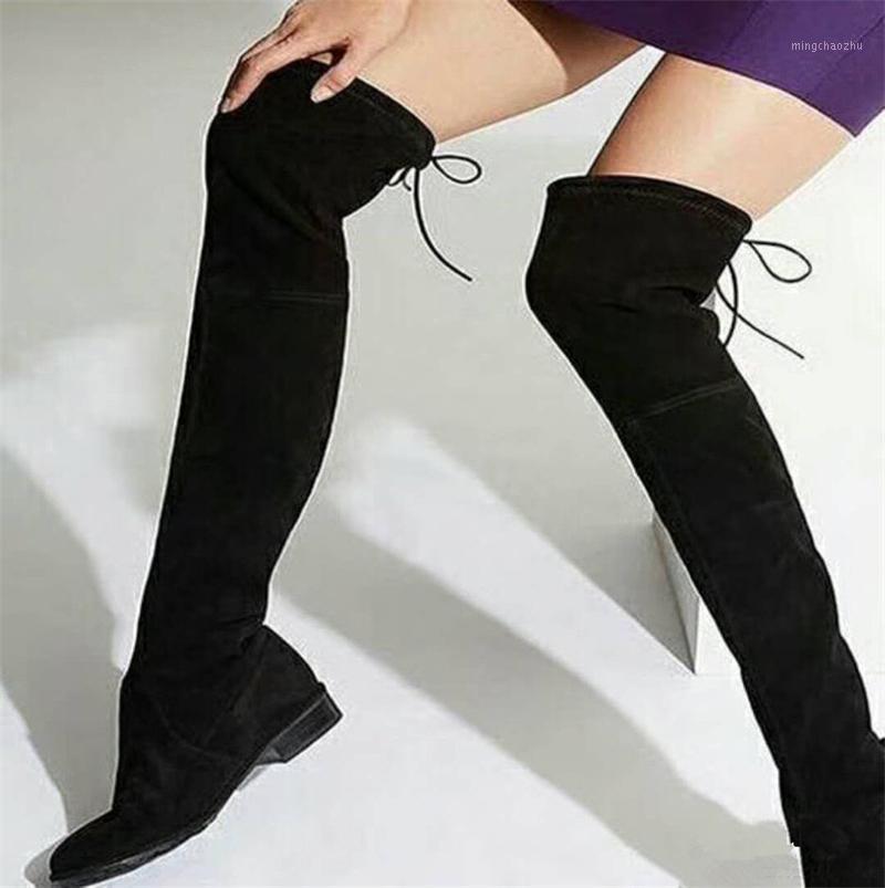 

New Suede Leather Winter Over The Knee Boots Women Stretch Fabric Thigh High Sexy Woman Shoes Long Bota Feminina zapatos de muje1, As show