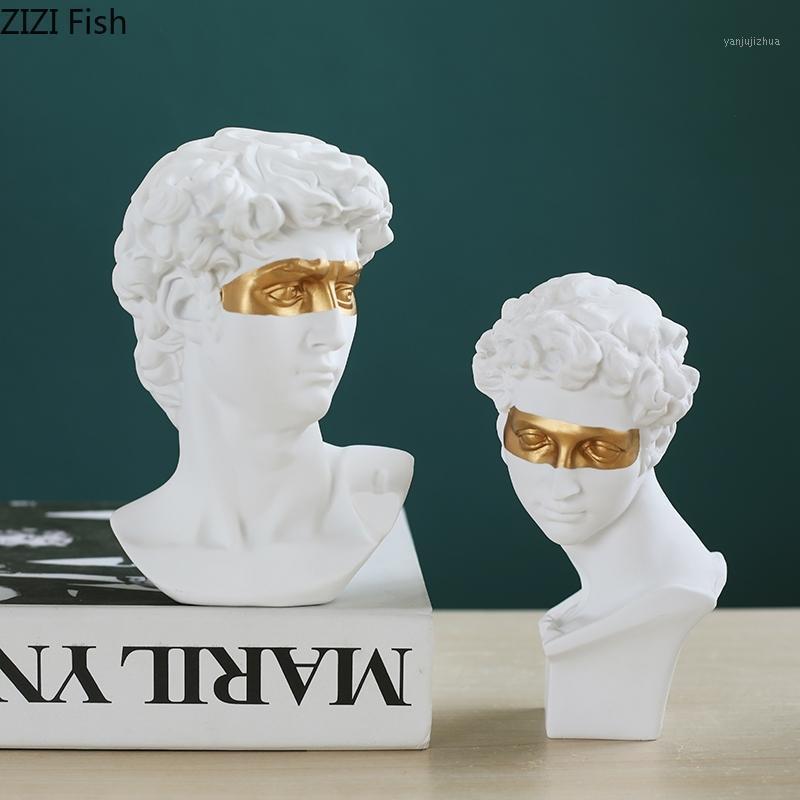 

Resin Imitation Gypsum Black Gold Statue of David Living Room Wine Cabinet Entrance Figure Statue Decoration Crafts Home Decor1