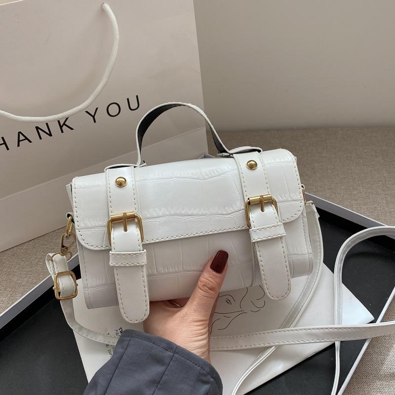 

Small Bags Handbags 2020 New Trendy All-match Chain Ladies Shoulder Bag Messenger Bag Portable Boston Pillow, White