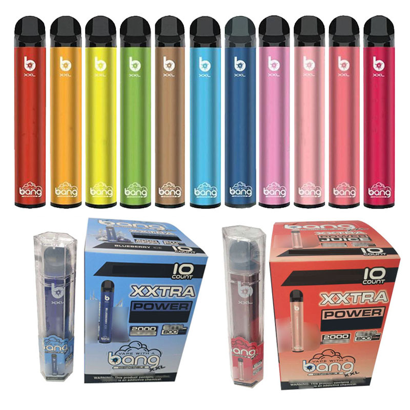 

Disposable vapor Vape pen custom Metal plastic vaporizer newest coming 6 ml 2000 Puffs bang xxl vaps