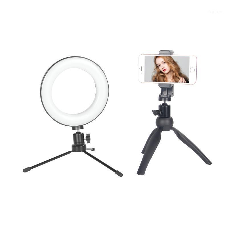 

6inch Mini Selfie Ring Light Desktop LED Lamp Video Light With Tripod Phone Clip For YouTuber Tik Tok Photo Photography Studio1