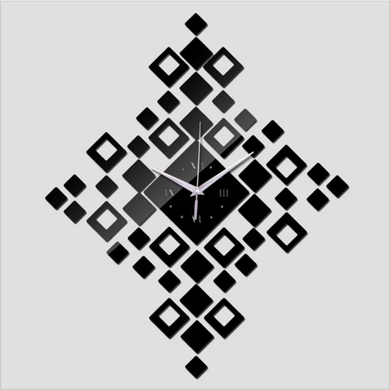 

2020 top sale diy wall clock stickers home decoration quartz living room acrylic mirror Europe furniture 3d clock free shipping