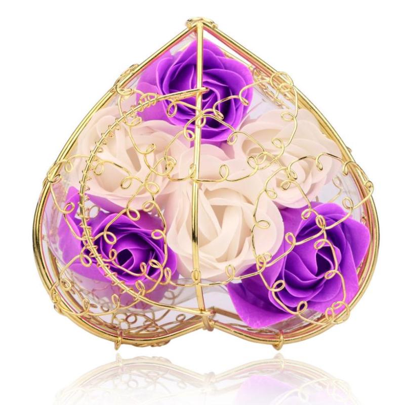 

Random Heart Scented Bath Body Petal Rose Flower Soap Wedding Decoration Drop shipping/30%, Blue