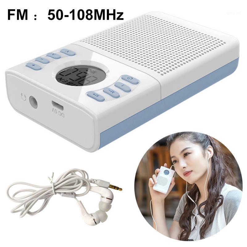 

Mini FM Radio 50-108MHz Stereo Radio Speaker with LED Display Soft Antenna Support Power off Memory 2 Power Supply Modes1