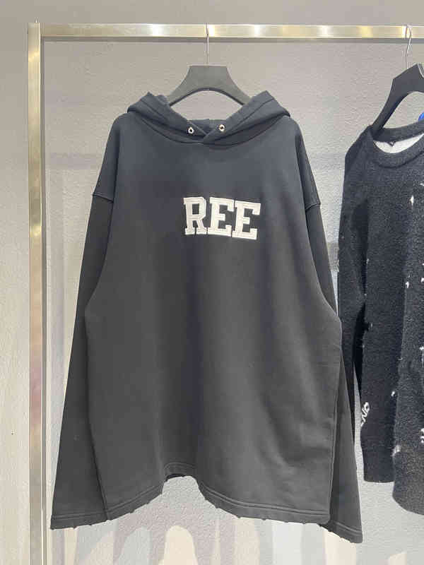 

Men's Hoodies & Sweatshirts Correct version Paris B home front cotton embroidered free letter male and female couple Hooded Fleece Sweater Hoodie 9ODP, Black