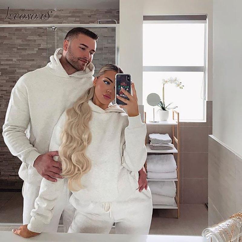 

Autumn Winter Solid Casual Tracksuit Women Sports Velvet 2 Pieces Set Sweatshirts Pullover Hoodies Suit Home Sweatpants Outfits, Khaki