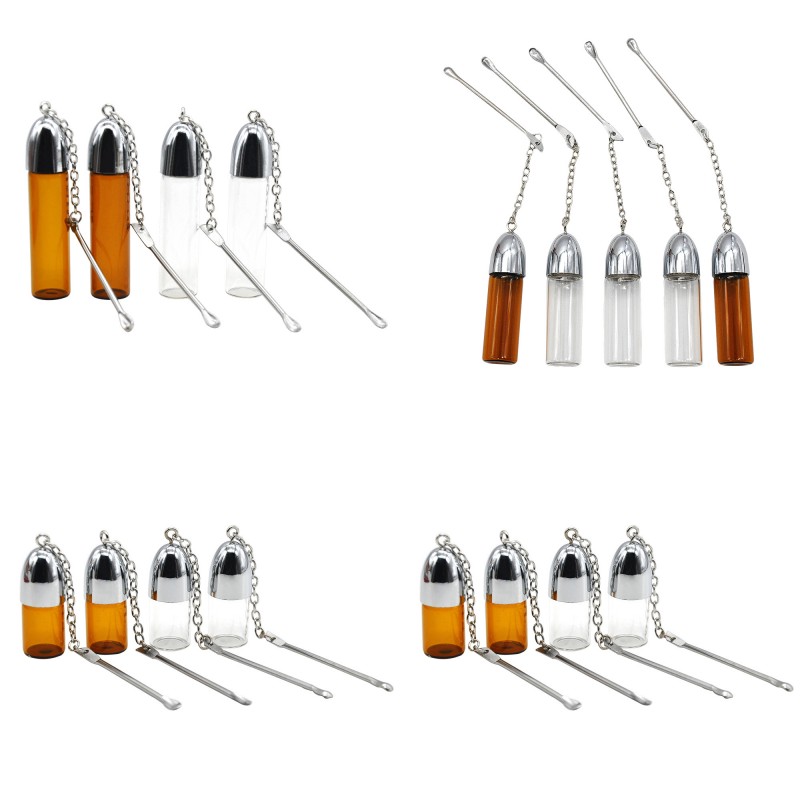 

3.6cm 5.7cm 7.2cm Hight plastic glass Bottle Snuff Dispenser Bullet Rocket Snorter sniff Stash with scrapper container spoon 270 N2