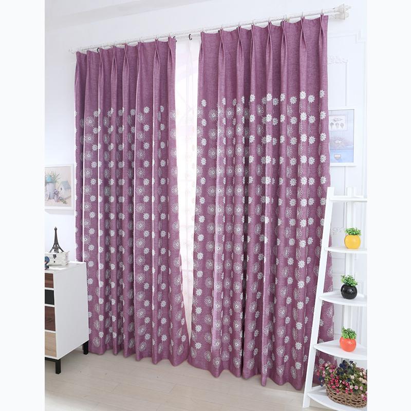

Modern Purple Blackout Curtains for Living Room Cotton and Linen Curtains for the Bedroom Embroidered Luxury Window Curtain, Tull curtain
