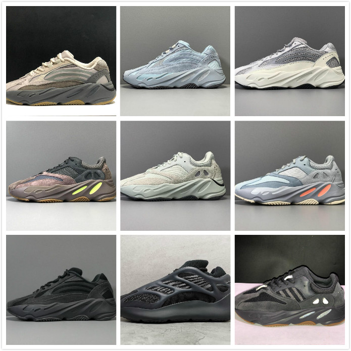 

Top Quality Kanye West Running Shoes 700V2 Inertia Reflective Tephra Solid Gray Utility Black Vanta Men Women Sport Sports Sneakers With Box