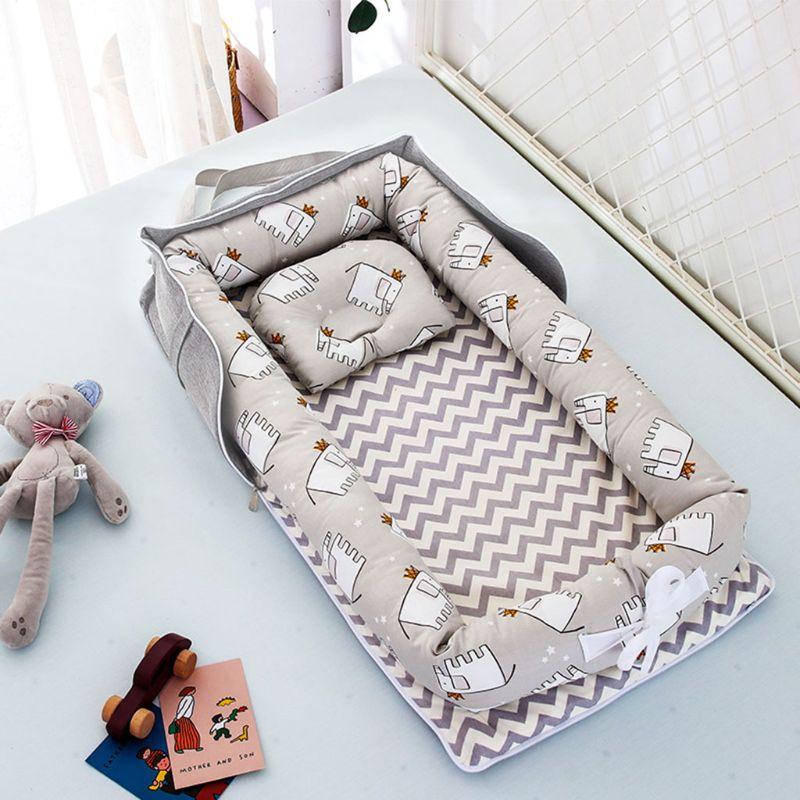 

Portable Newborn Baby Sleep Nest Bed Crib Infant Soft Cotton Breathable Lounger 203E