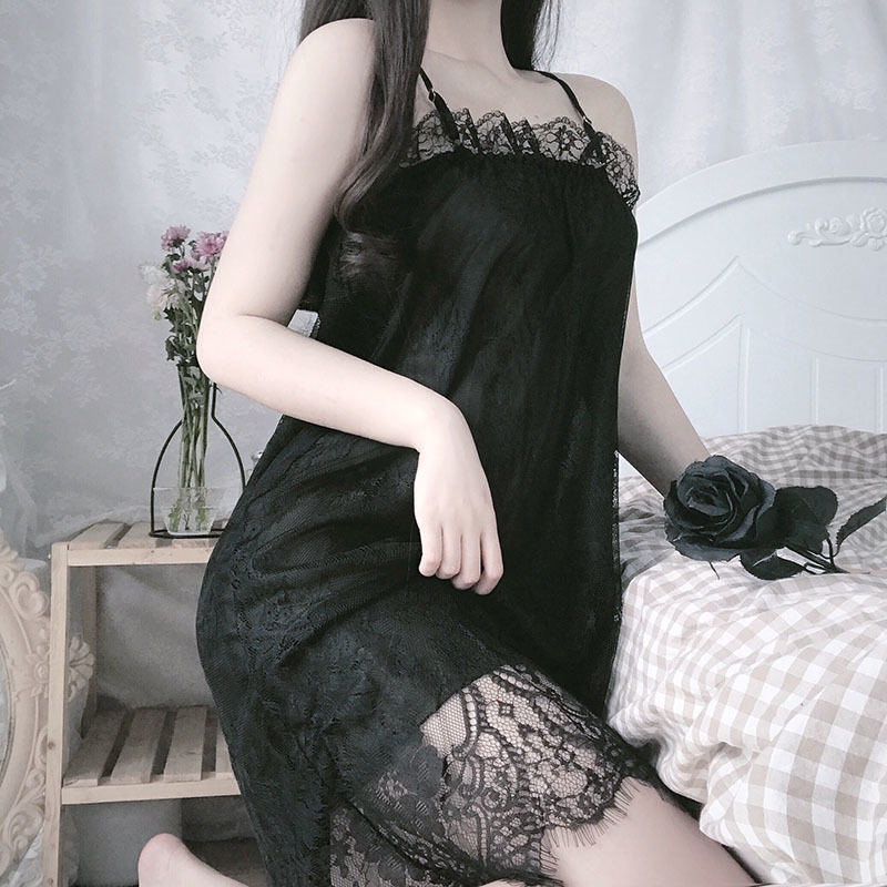 

Sexy erotic lace satin lingerie fashion sleep at night dressed as temptation babydoll lesbian sling embroidered women's underwear, Green