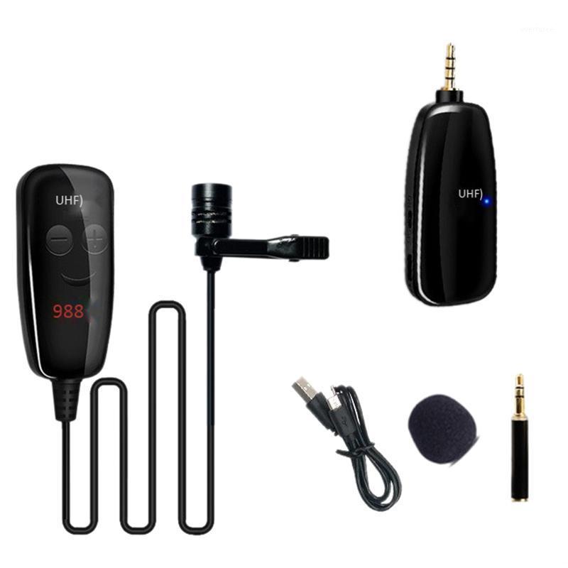 

Professional UHF Microphone Lavalier Wireless Microphone Interview with LCD Display for Smartphone1