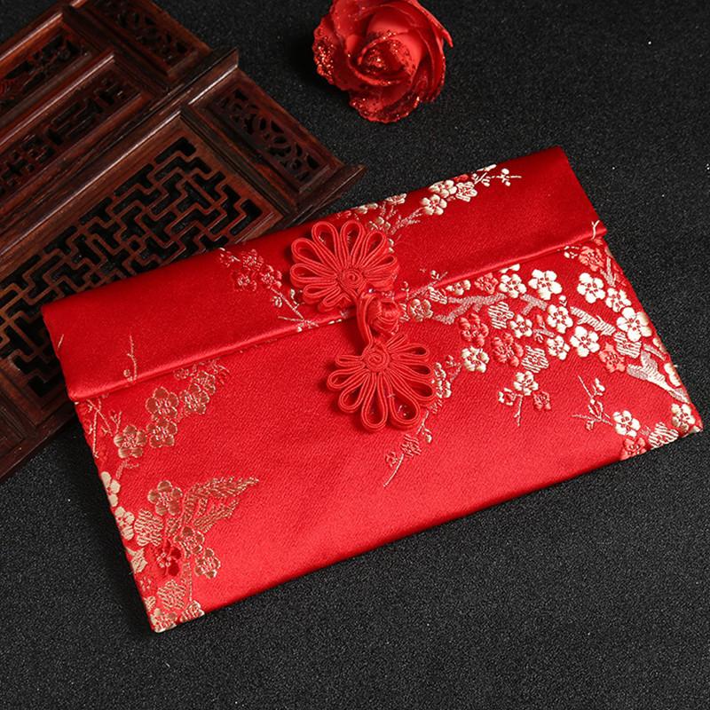 

High Grade Exquisite Floral Red Envelope Unique Creative Wedding Red Pocket Sumptuous Flower Ten Thousand Dollars Money Pocket