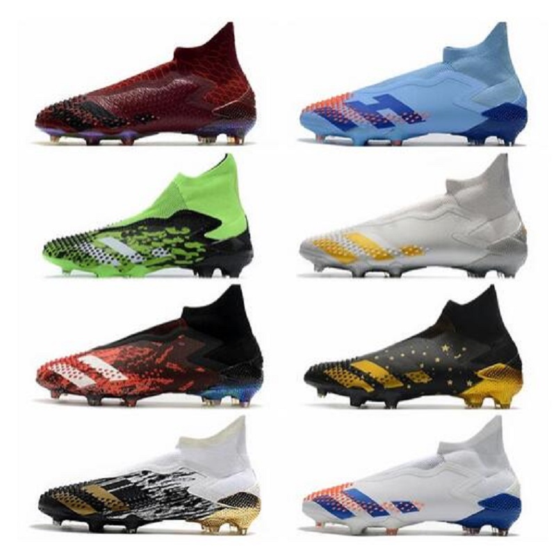 

Predator Mutator 20+ 2020 New Mens Soccer Cleats High Heels Top Messi FG Soccer Shoes Professional Football Boots chaussures, Color 7