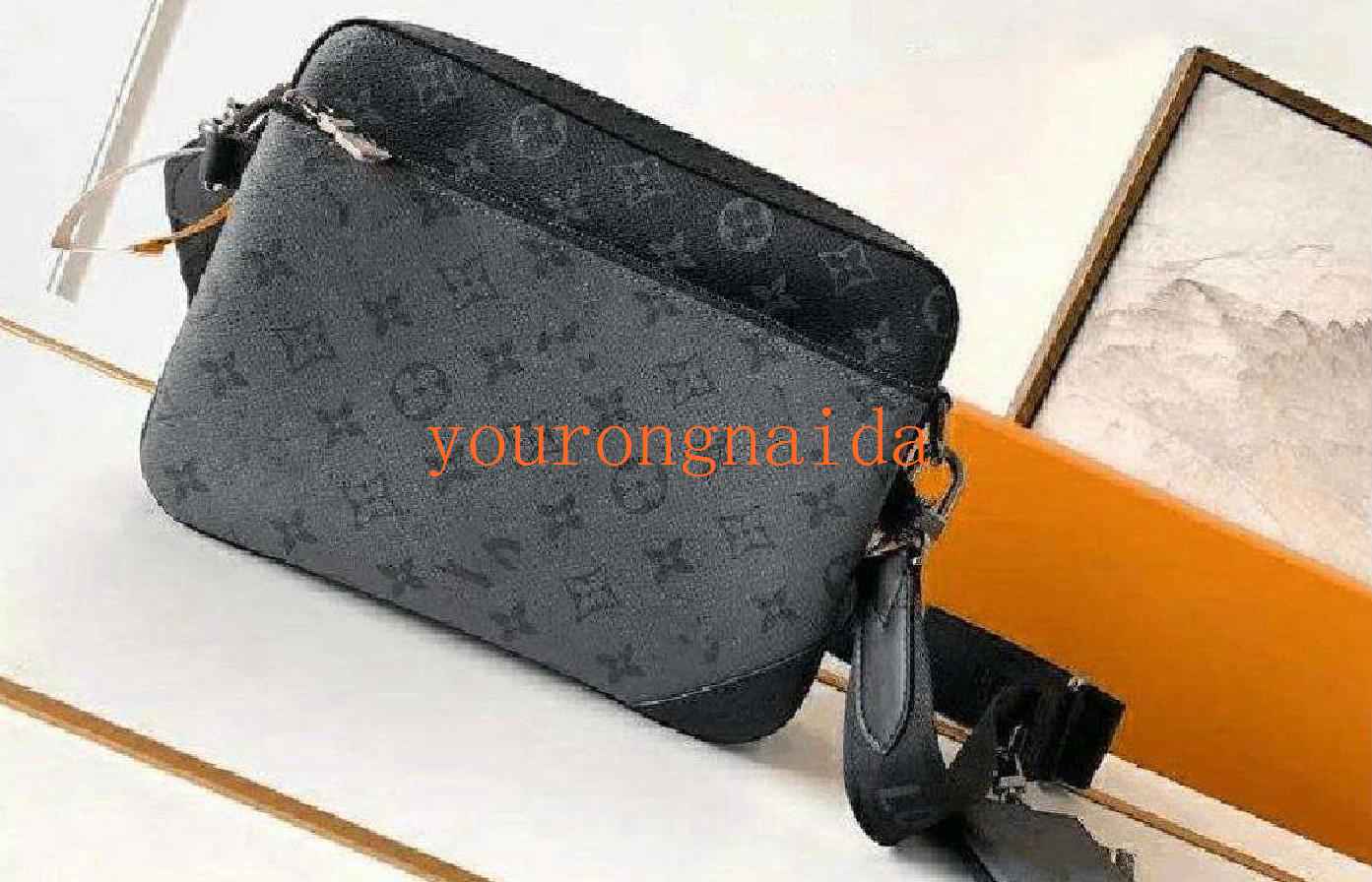 

Louise's Viuton's vutton's LVS Handbags Men Leather TRIO Messenger Bags Luxury Shoulder Bag Make up Bag Designer Handbag Tote