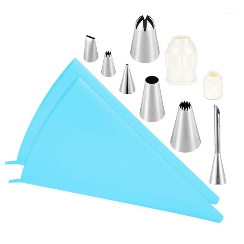 

11pcs Pastry Bag Flower Bag Set Baking Tools Cake Decorating Muffin Cup Family Decorate Bule DIY Icing Piping Home1
