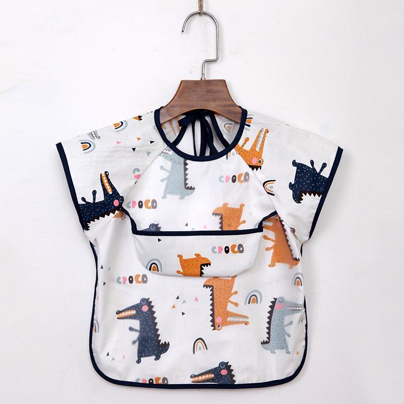 

Children's Gown Cotton Sleeveless Waterproof Bib Pinny Summer Thin Baby Gown Eating Protective Clothing Supplementary Bib1