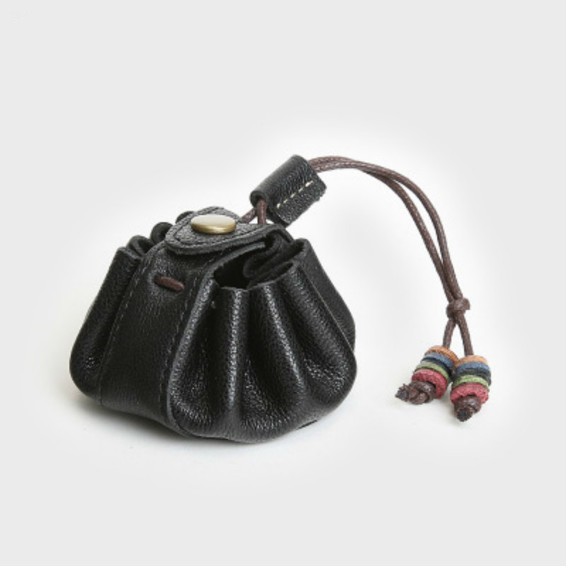 

Natural leather womne wallpaper creative pocket coin adorable bag little present for friend, Green