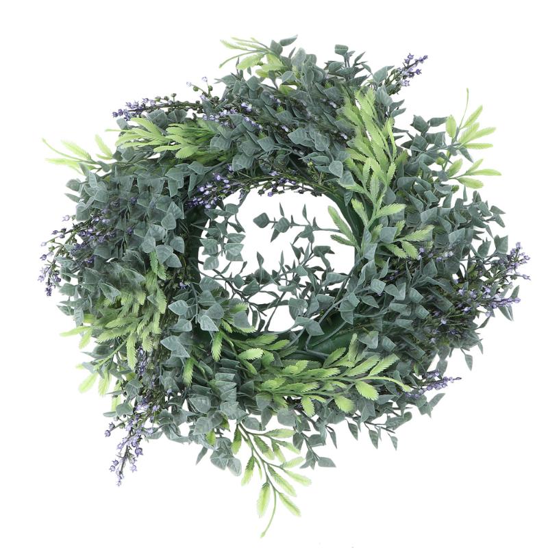 

1PC Simulated Garland Door Decoration False Wreath Wedding Pendant (Purple