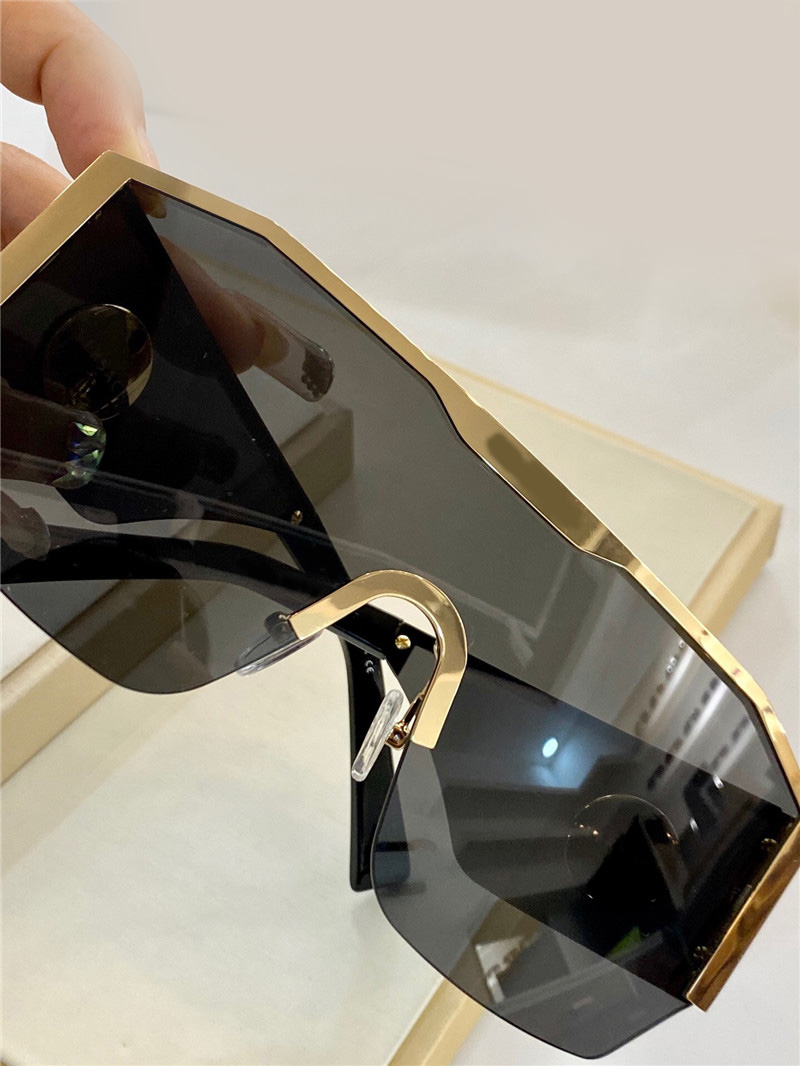 2220 New Top Men sunglasses fashion top metal half frame UV400 ultraviolet protective glasses steampunk summer square style with packages