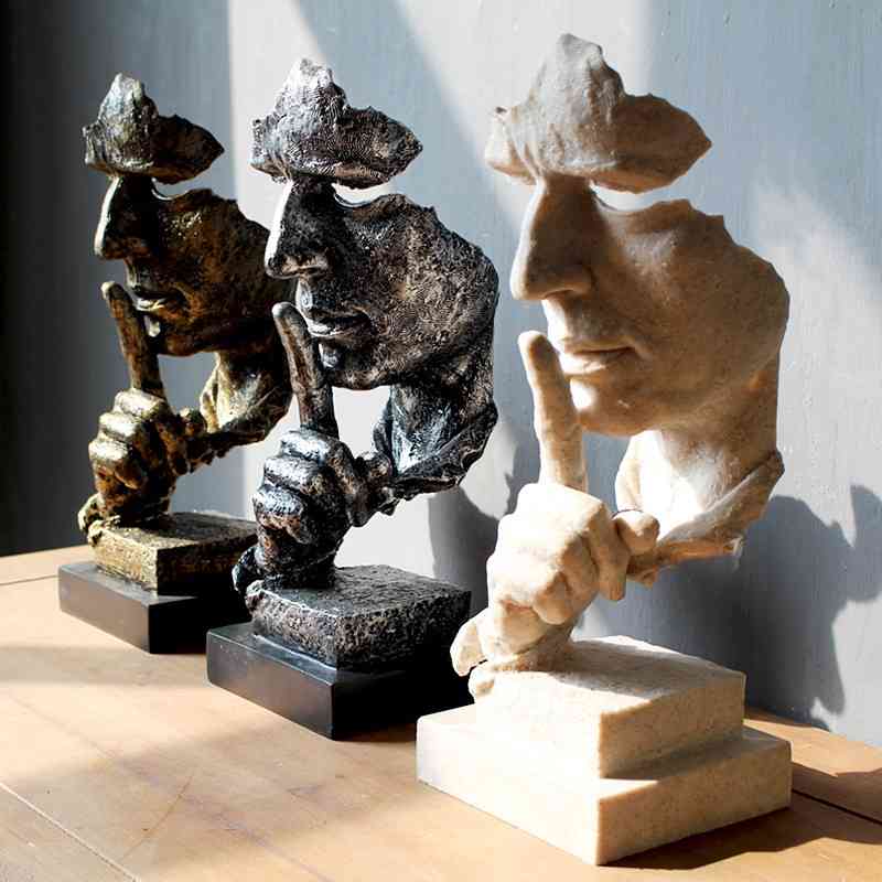 

Nordic Simple Abstract Sculpture Figurine Ornaments Thinker Statue Home Office Modern Art Resin Decor Christmas Decoration Gifts
