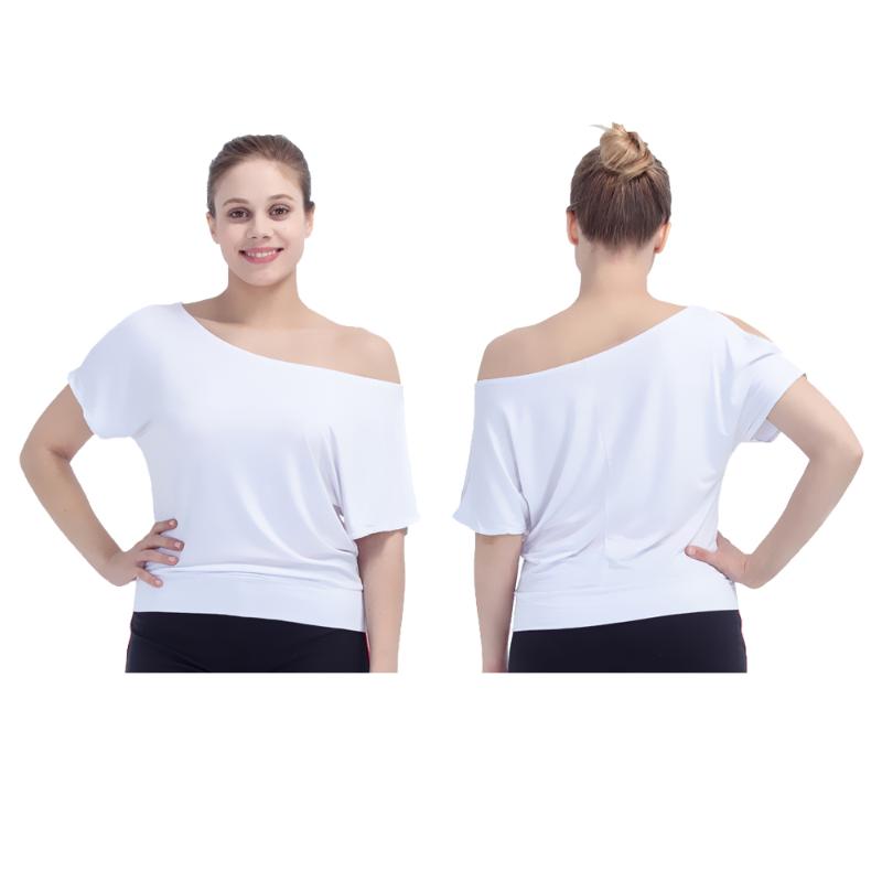 

T-shirt Cotton Short Sleeve Dance Tops Girls Modern Dance Ladies Costumes Full Sizes More Colors Available, Black