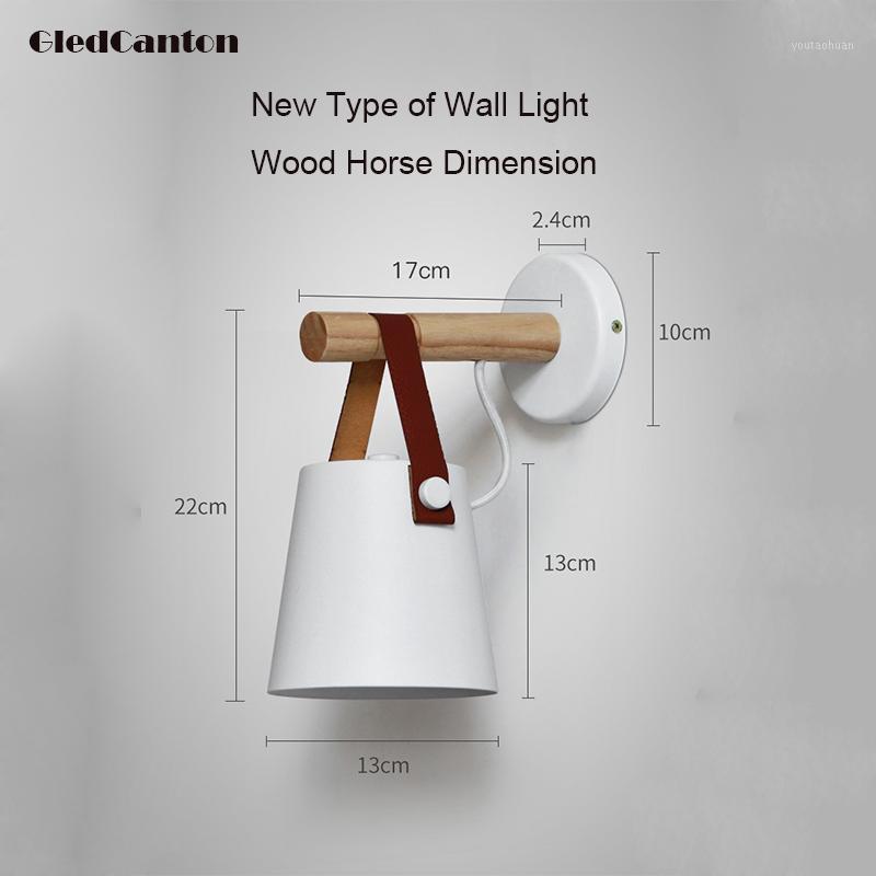 

Gled-022, Wood Horse Wall Lamp Light, Modern Nordic Style ( E27 )1
