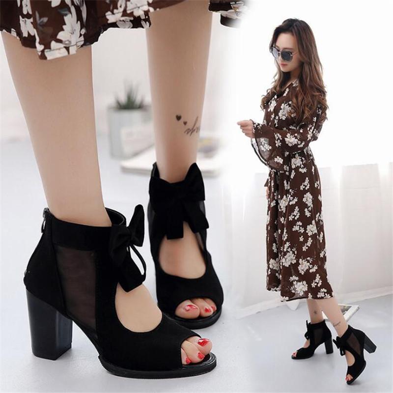 

2021 Fashion Shoes Women Sandals Ladies Sexy Fish mouth Ankle Square Heels Block Party Open Toe Shoes Female Designer Sandals, Blue