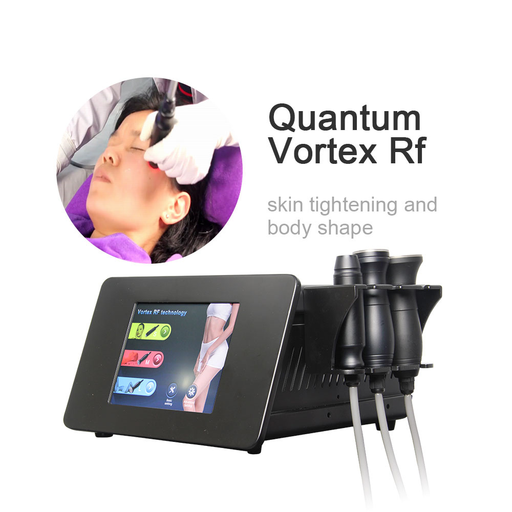 

No Pain Black Quantum Vortex RF Wrinkle Removal Machine Eyes Treatment Anti-Aging Face Lifting radio frequency Skin Tightening Machine Salon Equipment