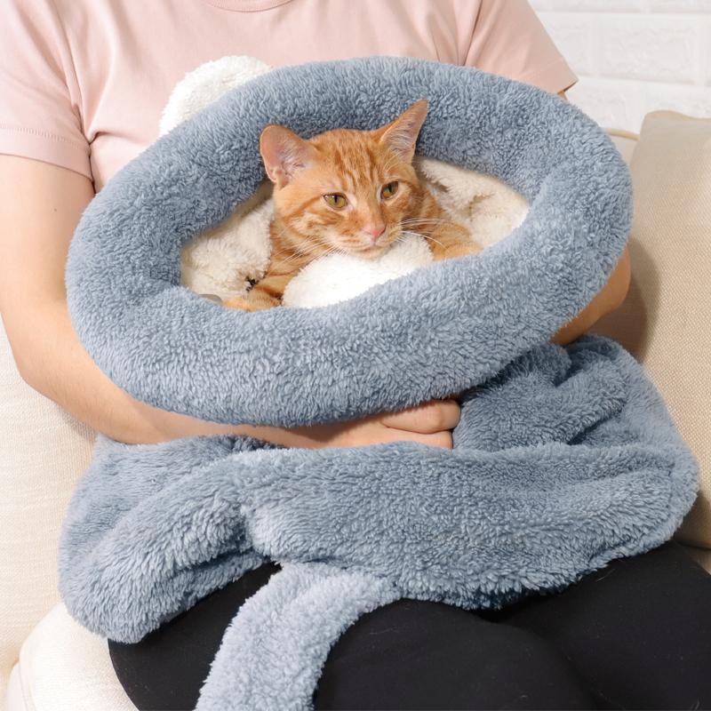 

Pet Cat Puppy Sleeping Bag Fleece Soft Warm Kitten Nest Kennel Bed Cave House Small Dog Mat Tent Winter Warm Cozy Pet Bed Supply