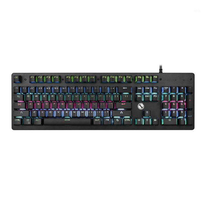 

Wired Mechanical Keyboard RGB LED Backlit Wired Hover Key Cap 104 Standard Keys Gaming Keyboard1