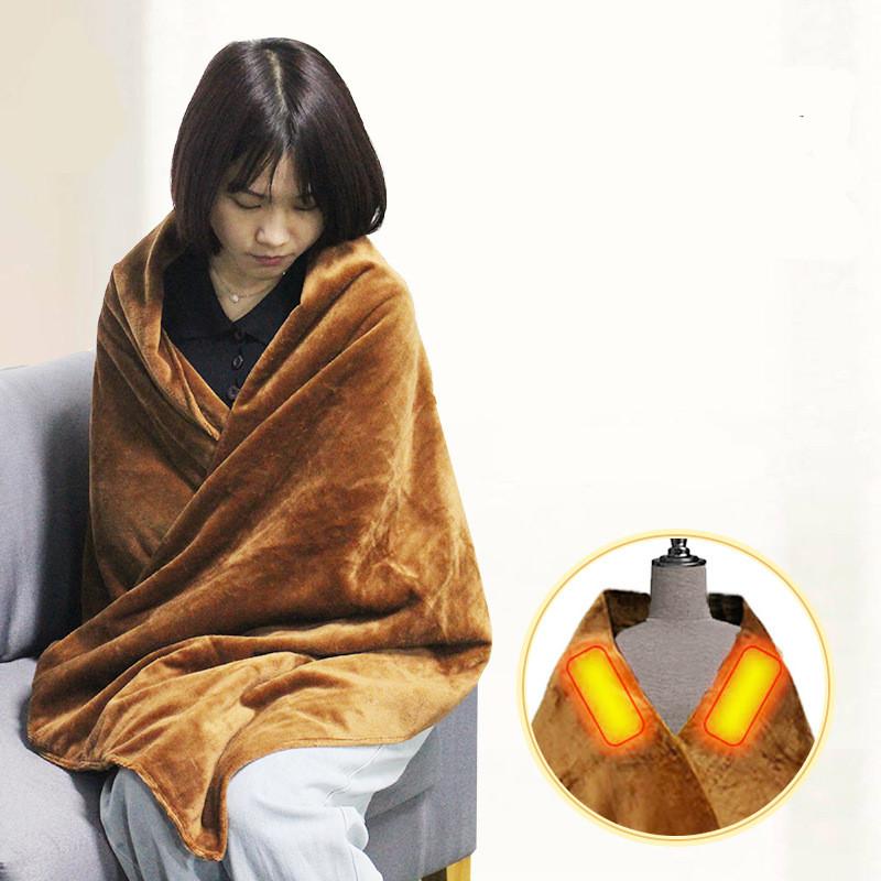 

Household single electric blanket, leg-covered coral fleece blanket, warm-up electric shawl, USB heating mattress