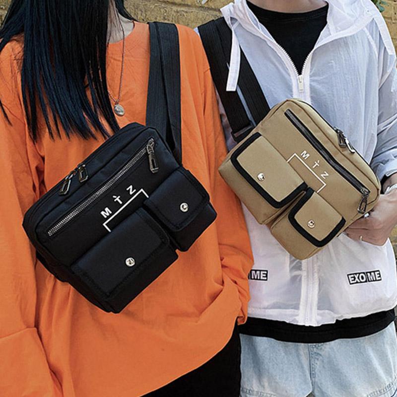 

Woman Fashion Chest Rig Bag Unisex Tactical Chest Bags Adjustable Streetwear Hip Hop Bag Functional Tooling Crossbody, Sky blue