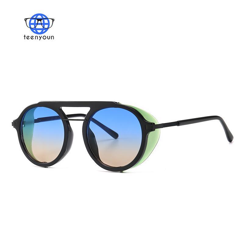 

TEENYOUN 2021 Brand Design Punk Style Side Sunglasses For Women Men Cool Eyeglasses SteamPunk Sun Glasses Eyewear Oculos UV400