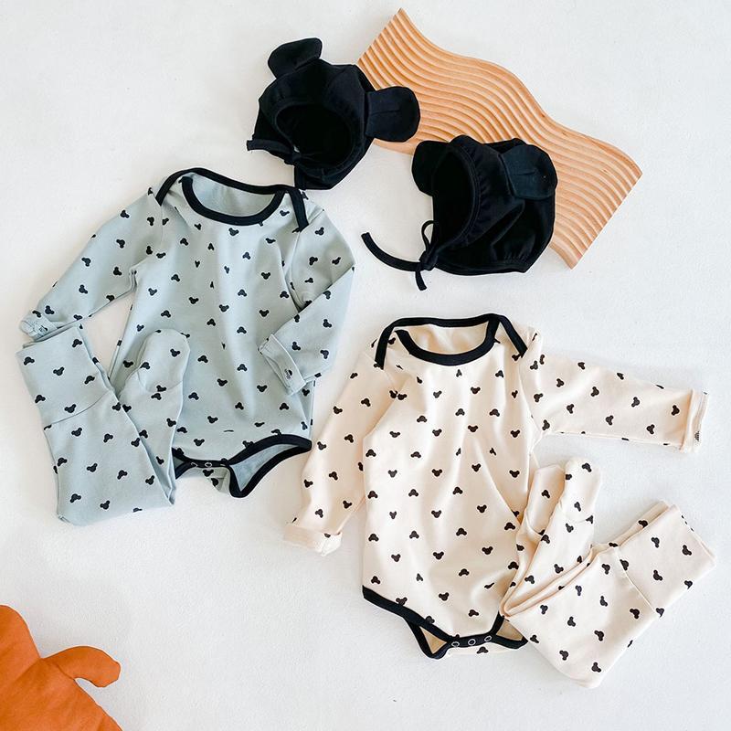 

Autumn Winter Kids Boy Girl Clothes Suit New 2020 Infant Baby Boys Girls Cartoon Dot Long Sleeve Suit Clothing Sets1, K3508 pink