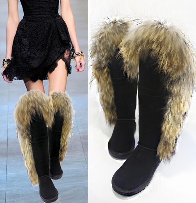 

2020 on Fashionable Scorpion Hair Snow High Winter to Help Women's Thick Leather Boots Kkkm, Black