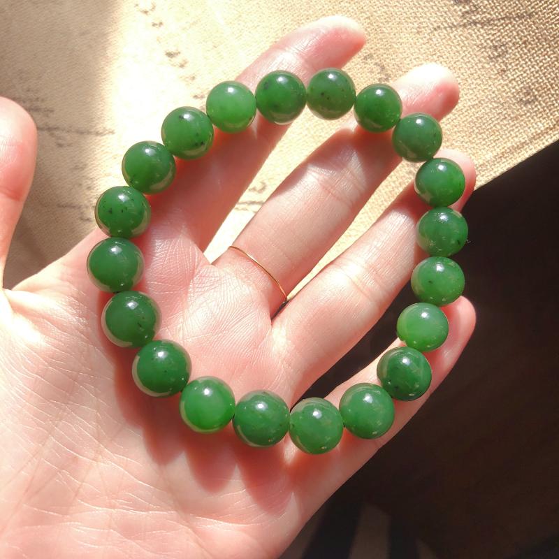 

round green hetian jades bracelet / natural jaspers bracelet natural gem stone jewelry for woman for gift wholesale !