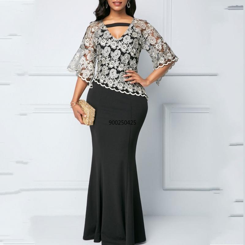

African Dresses For Women Long Robe Africaine Party Maxi Dress African Clothes Ladies Sexy Bodycon Evening Dress Africa Clothing